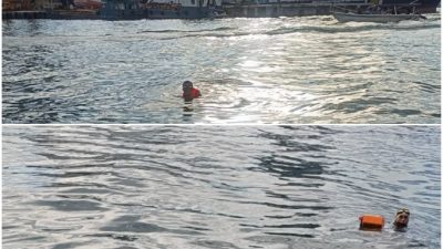 Warga Abaikan Imbauan, Aktivitas Berenang di Alur Pelayaran Pelabuhan Makassar Masih Terjadi