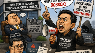Diamnya Bank Mandiri Dinilai Bukti Manajemen Bobrok, GMMSH Desak Ungkap Pelaku Peretasan Data Wandy Roesandy