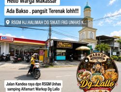 Pecinta Kuliner Wajib Coba! Arifin Dg. Lallo Perkenalkan Warkop dengan Bakso, Pangsit, dan Gorengan Bercita Rasa Khas di Jalan Kandea Raya