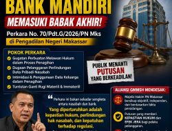 Babak Akhir Gugatan Wandy Roesandy Terhadap Bank Mandiri, GMMSH Soroti Pentingnya Kepastian Hukum