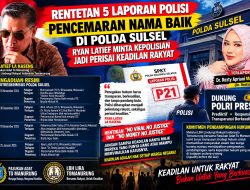 Rentetan Laporan Dugaan Pencemaran Nama Baik di Polda Sulsel, Ryan Latief Minta Kepolisian Jadi Perisai Keadilan Rakyat