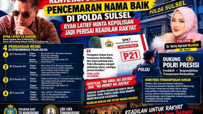 Rentetan Laporan Dugaan Pencemaran Nama Baik di Polda Sulsel, Ryan Latief Minta Kepolisian Jadi Perisai Keadilan Rakyat